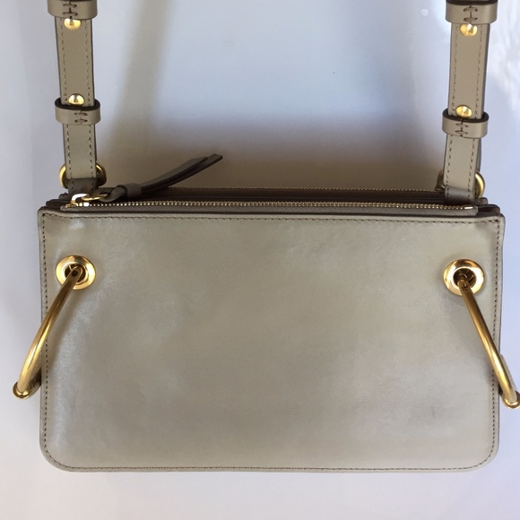 CHLOÉ Small 'Roy' Motty Grey Leather Shoulder Bag - Picture 4 of 8